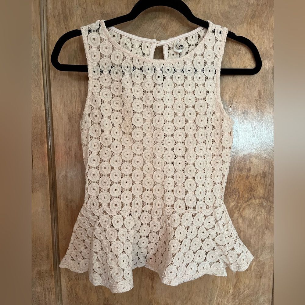 B. Jewel Eyelet Tank Top Blouse M Boho USA Made